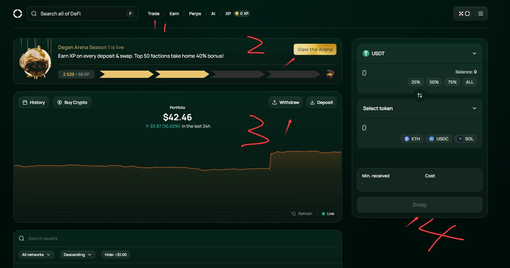 估值1亿美元的Defi App 积分获取教程