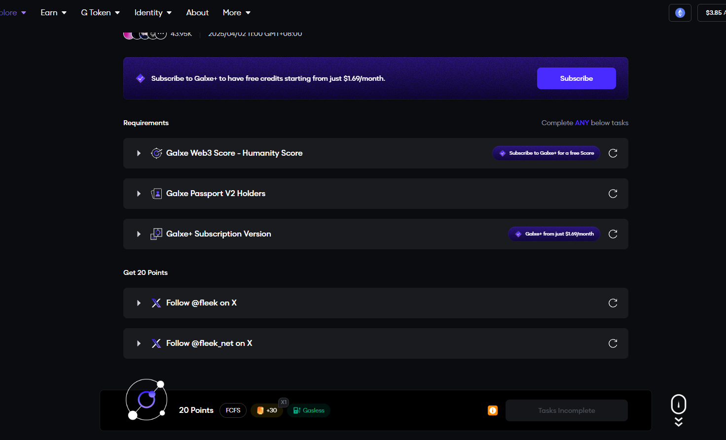 融资2870万美元的开发平台 Fleek 积分计划已上线!