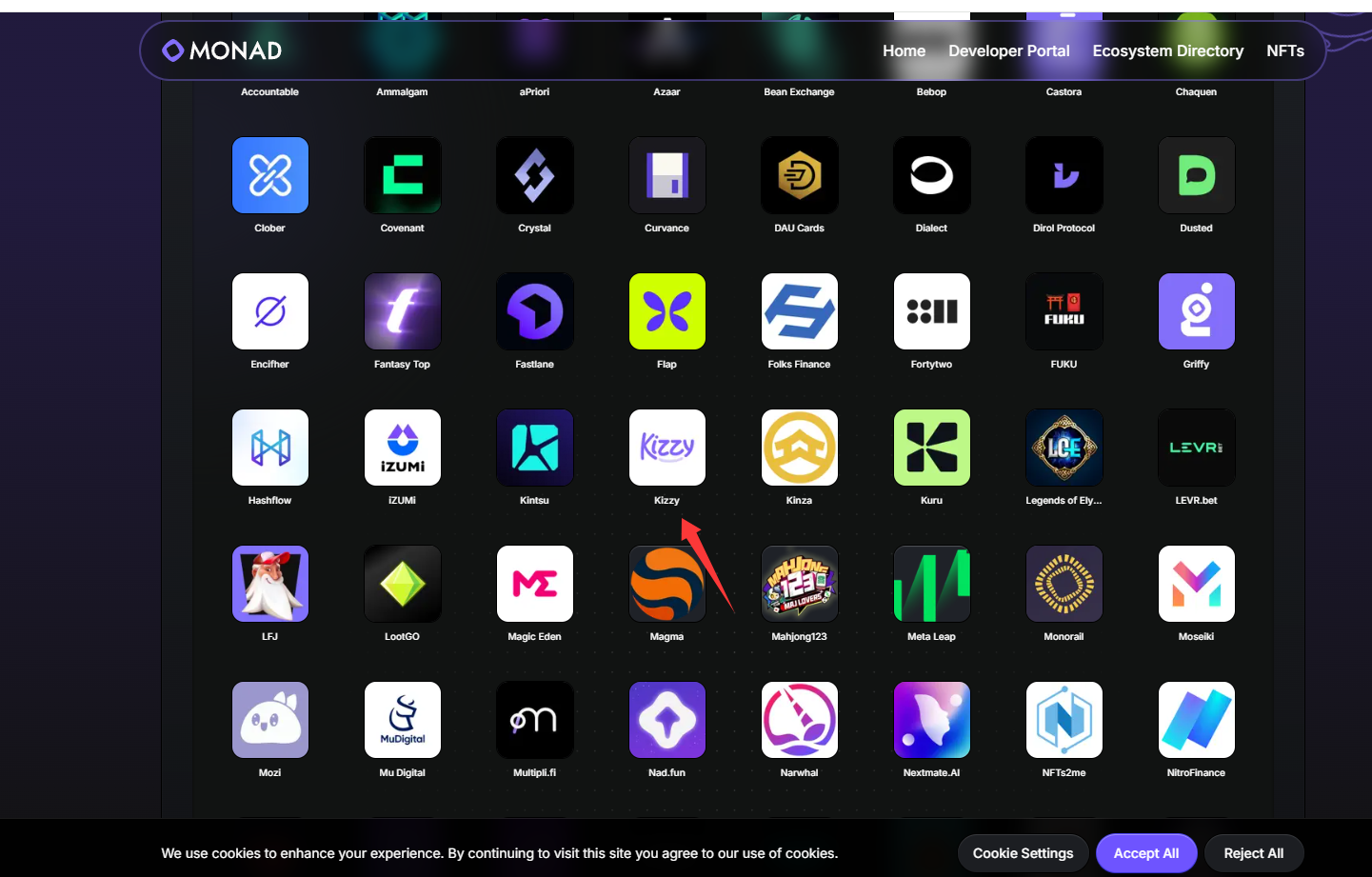 Monad 生态项目之：社交媒体投注平台Kizzy