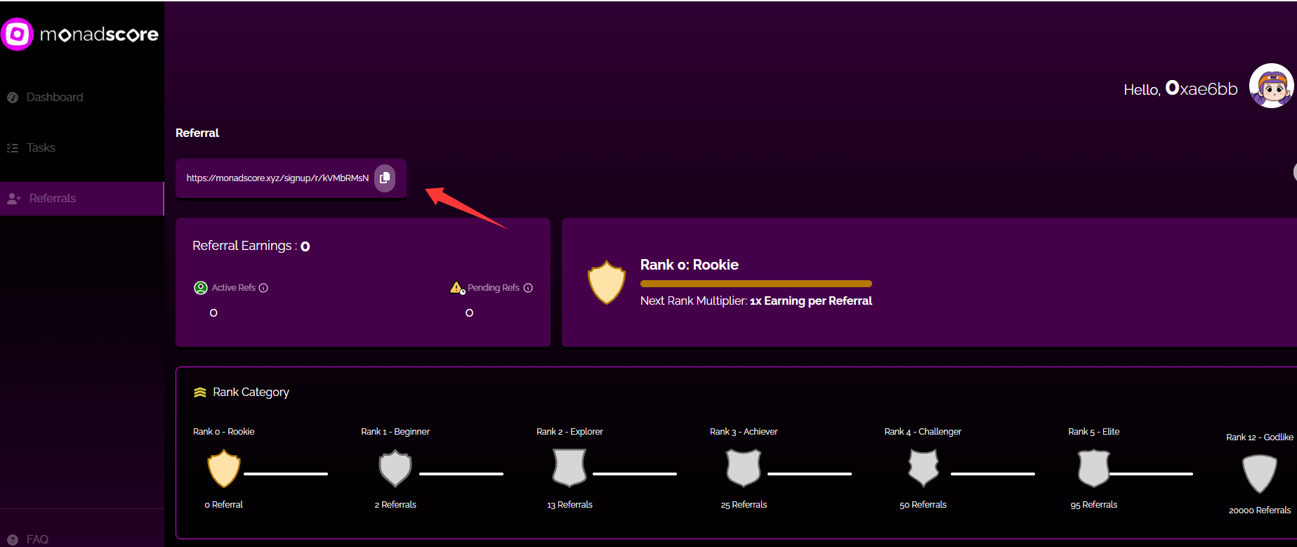 Monad 生态项目之:MonadScore 挂机